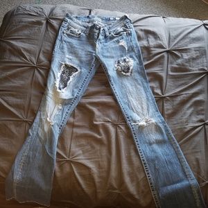 Blinged jeans